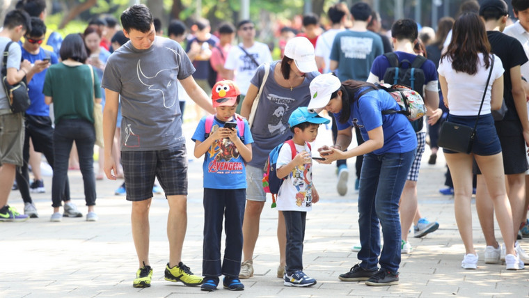 香港民眾瘋玩 Pokemon Go