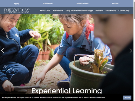 Website Screenshot of Discovery Bay International School