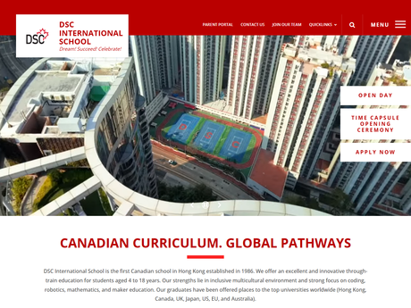 Website Screenshot of DSC International School