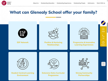 Website Screenshot of Glenealy School