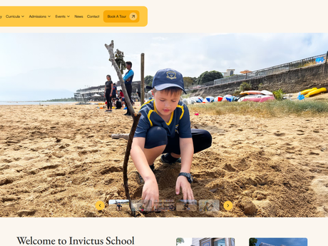 Website Screenshot of Invictus School Hong Kong
