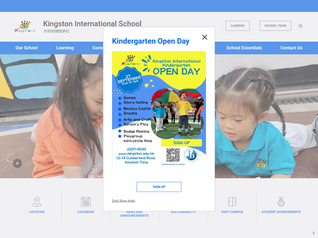 Website Screenshot of Kingston International School