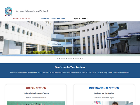 Website Screenshot of Korean International School