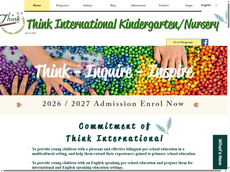 Website Screenshot of Think International School