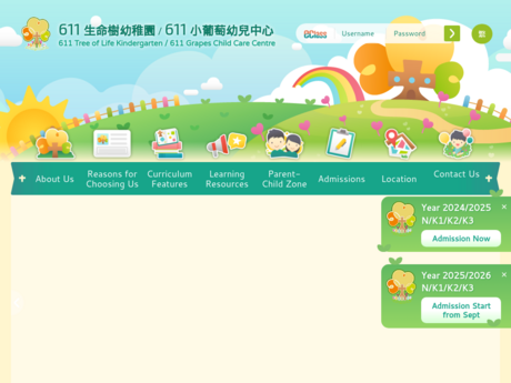 Website Screenshot of 611 Tree of Life Kindergarten