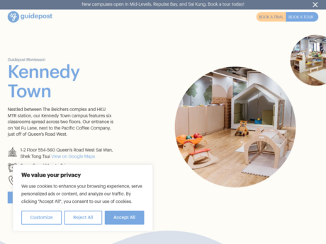 Website Screenshot of Guidepost Montessori International Kindergarten (Kennedy Town)