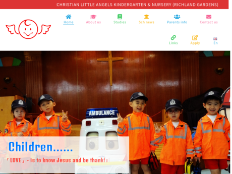 Website Screenshot of Christian Little Angel Kindergarten Richland Gardens