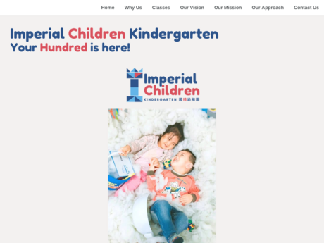 Website Screenshot of Imperial Children Kindergarten