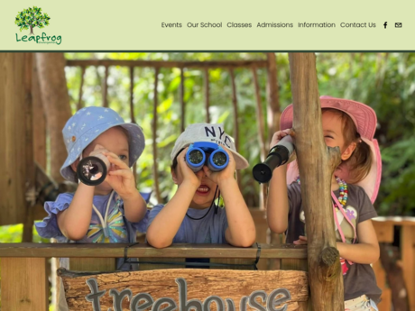 Website Screenshot of Leapfrog Kindergarten