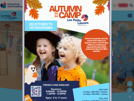 Website Screenshot of Les Petits Lascars International Kindergarten (Central)