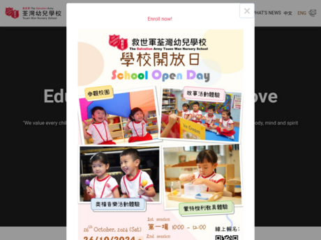 Website Screenshot of SA Tsuen Wan Nursery School