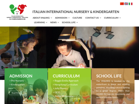 Website Screenshot of Italian International Kindergarten