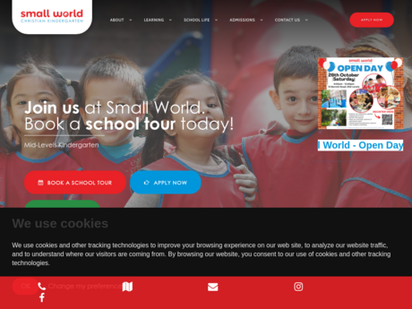 Website Screenshot of Small World Christian Kindergarten