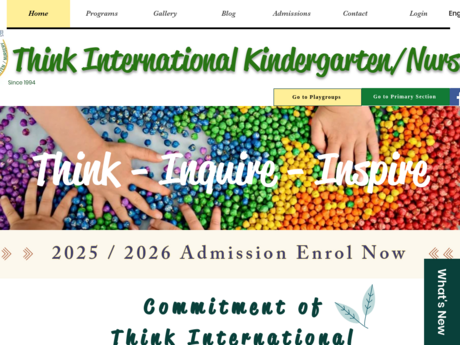 Website Screenshot of Think International School