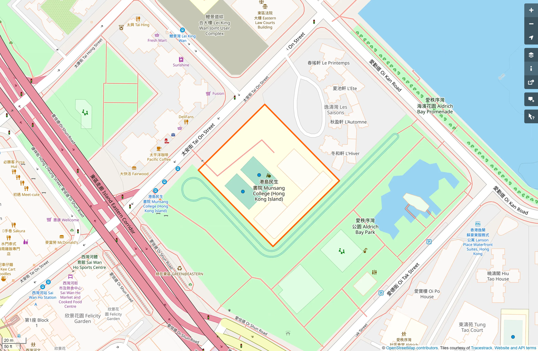 OSM: 港島民生書院 Munsang College (Hong Kong Island)