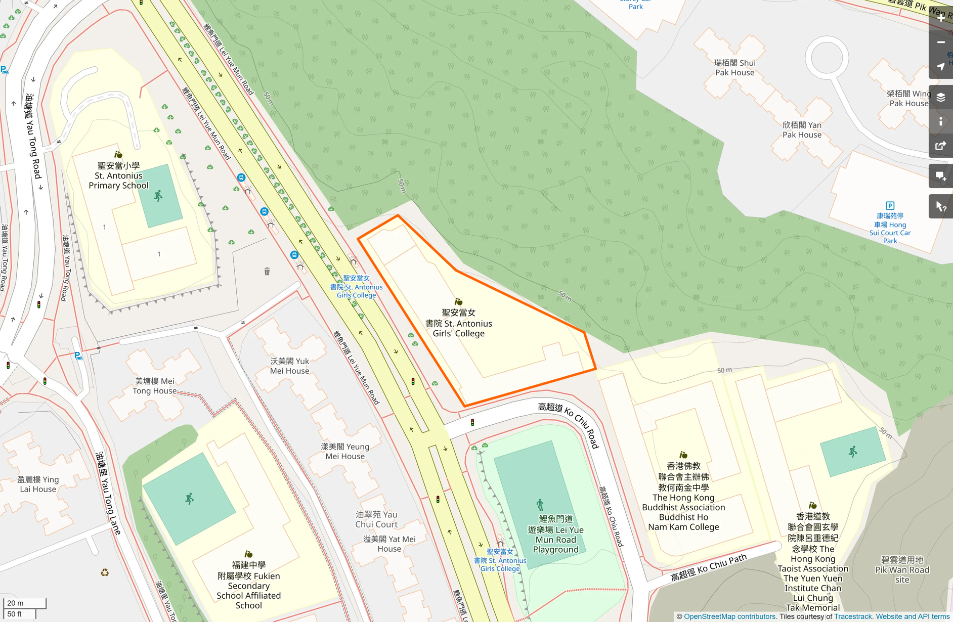 OSM: 聖安當女書院 St. Antonius Girls' College