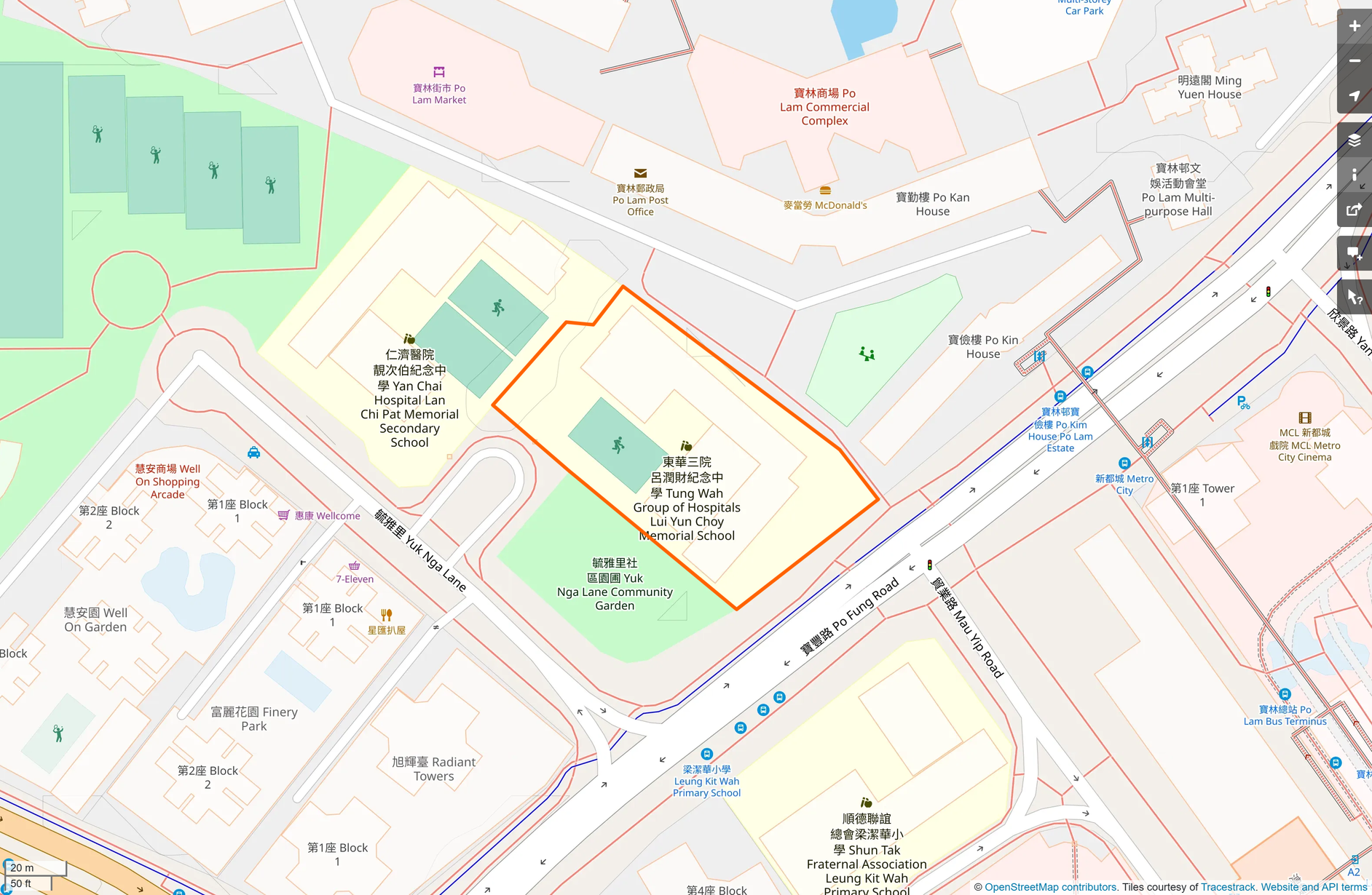 OSM: 東華三院呂潤財紀念中學 TWGHs Lui Yun Choy Memorial College