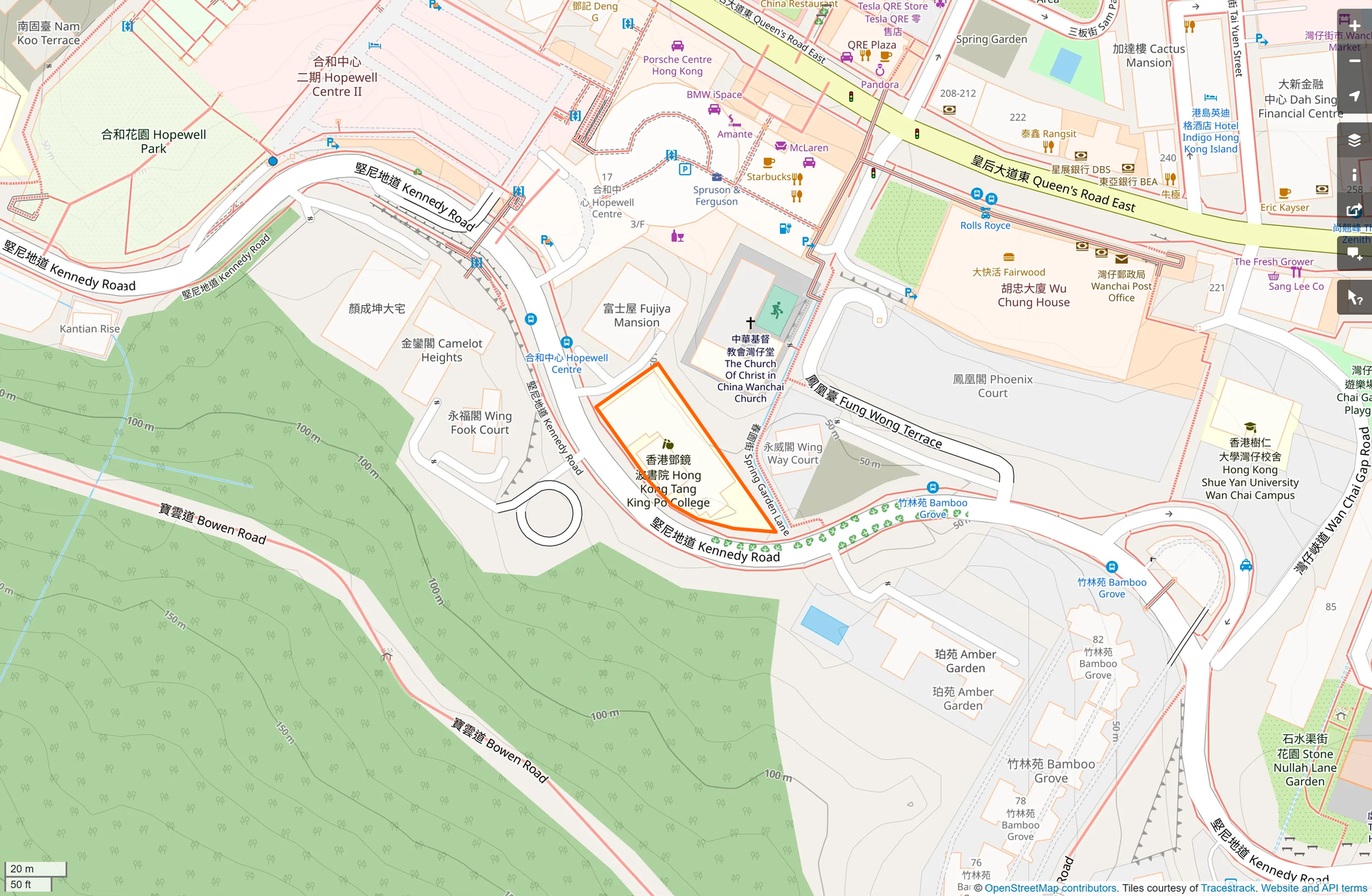 OSM: 香港鄧鏡波書院 Hong Kong Tang King Po College