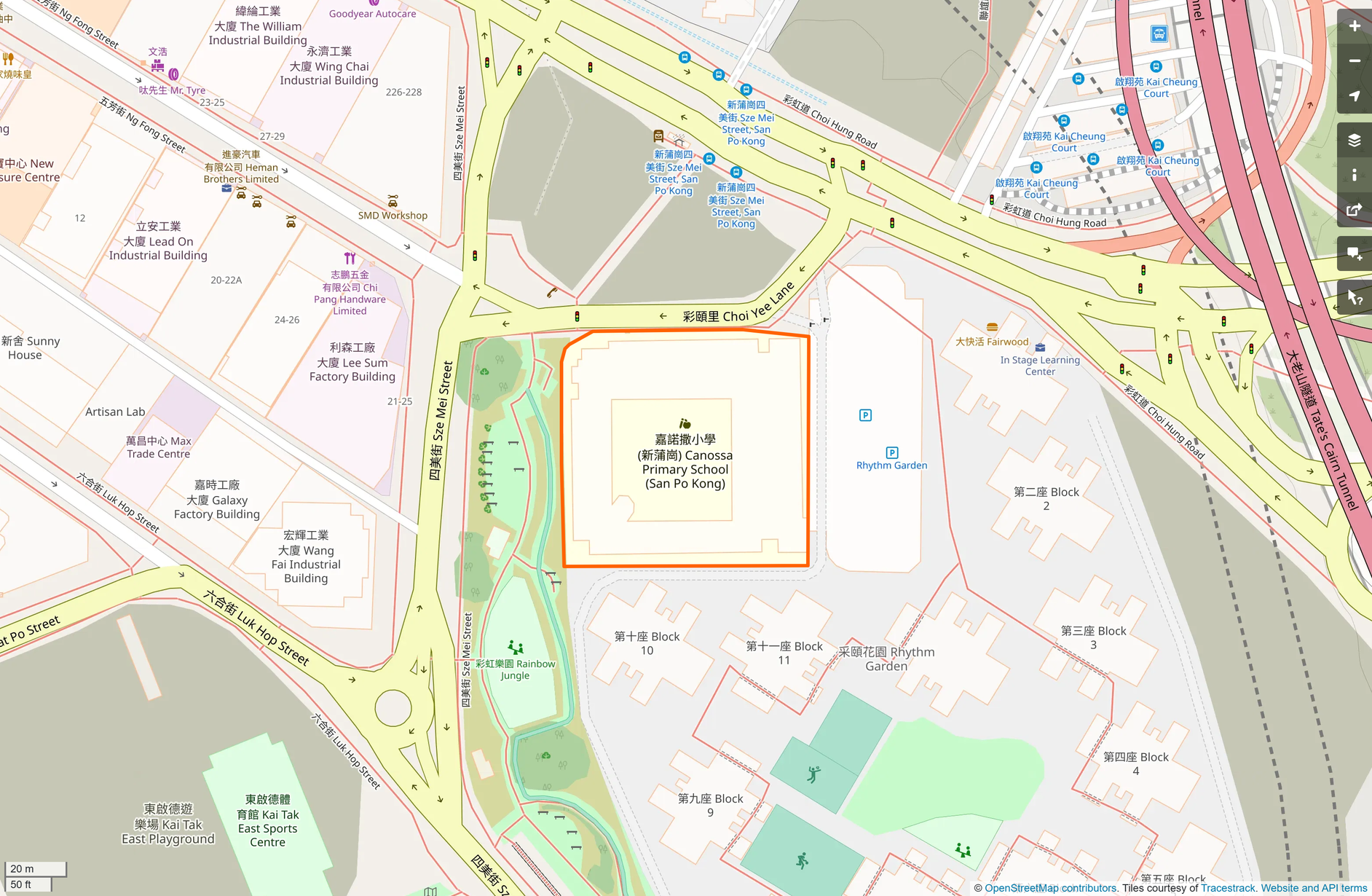 OSM: 嘉諾撒小學(新蒲崗) Canossa Primary School (San Po Kong)