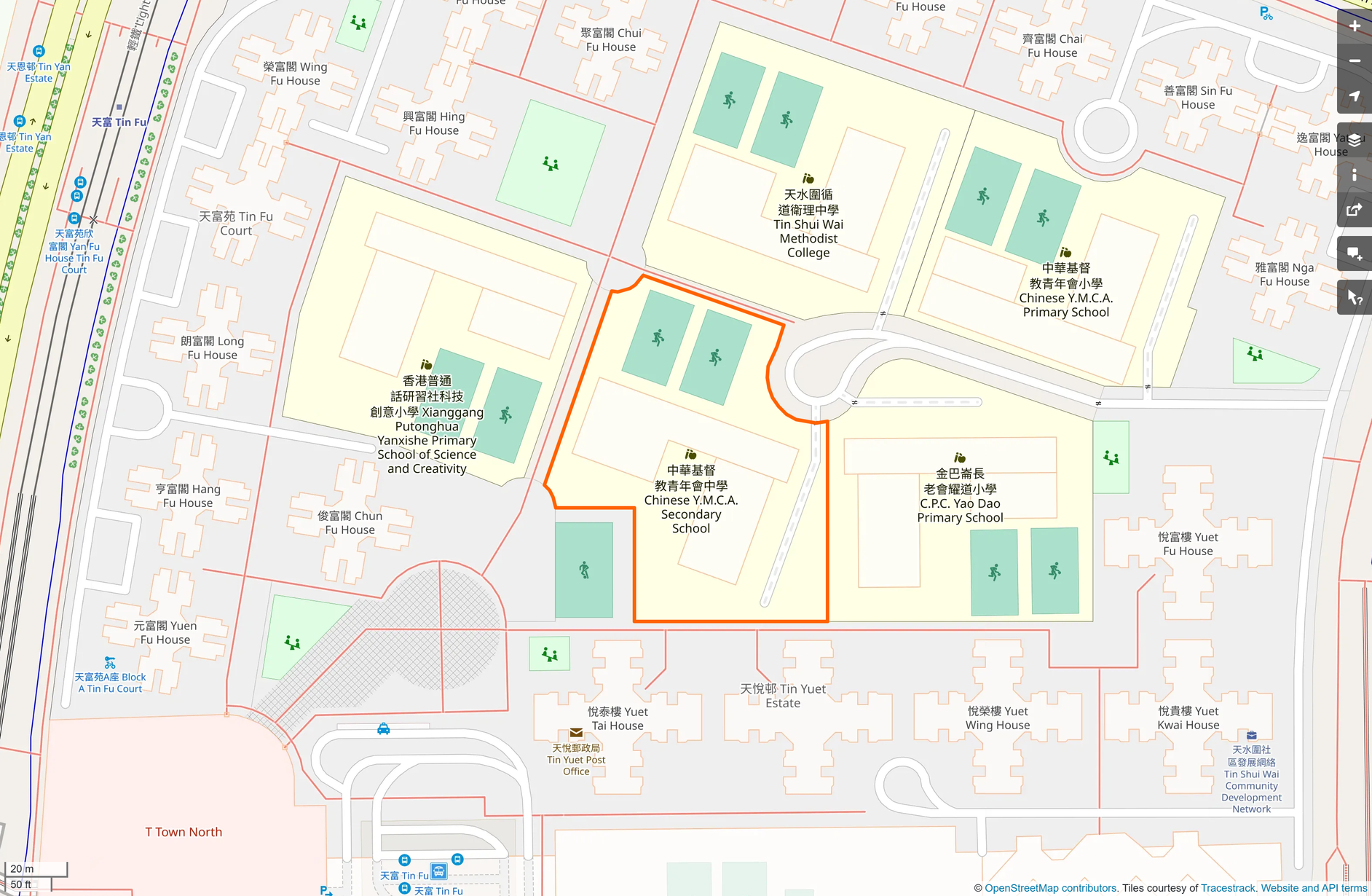OSM: 中華基督教青年會中學 Chinese YMCA Secondary School