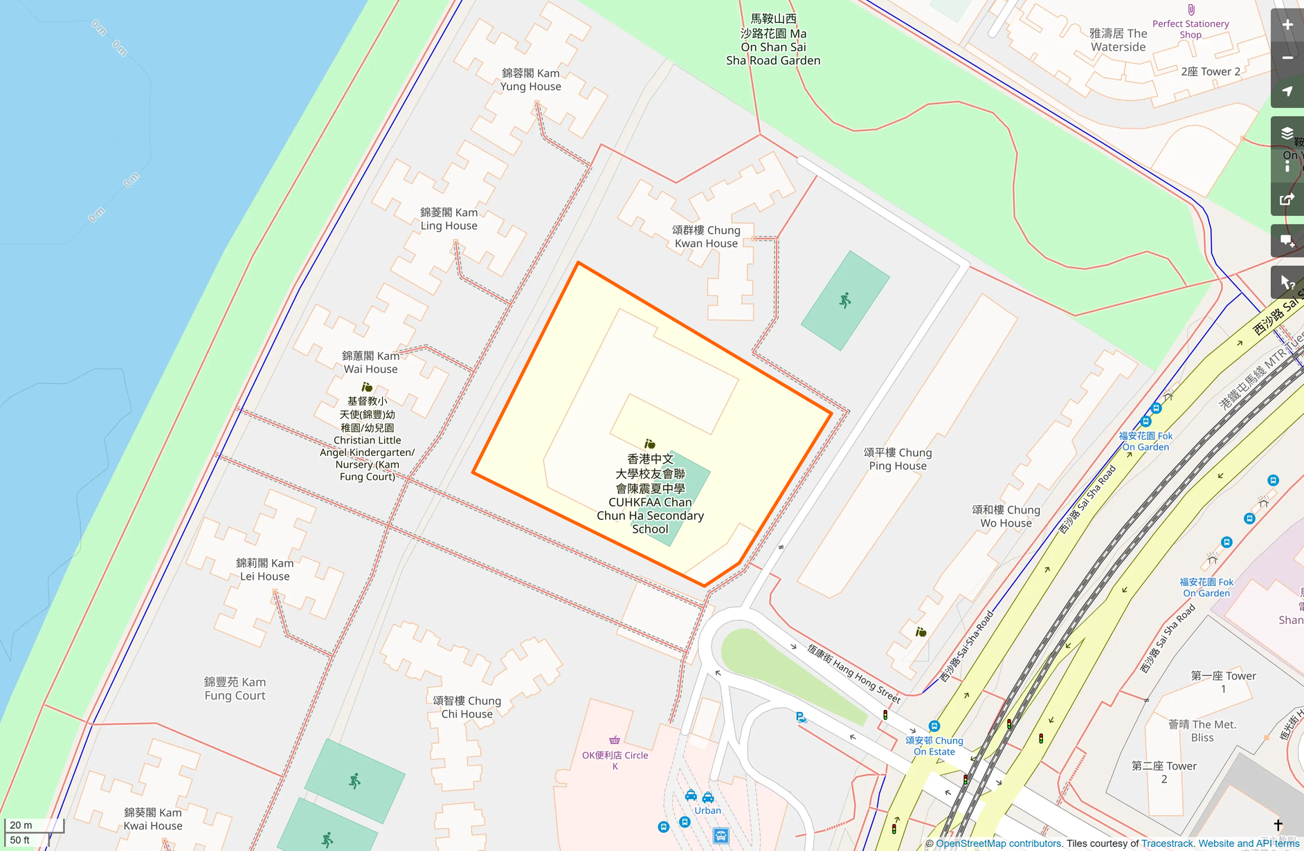 OSM: 陳震夏中學 CUHKFAA Chan Chun Ha Secondary School