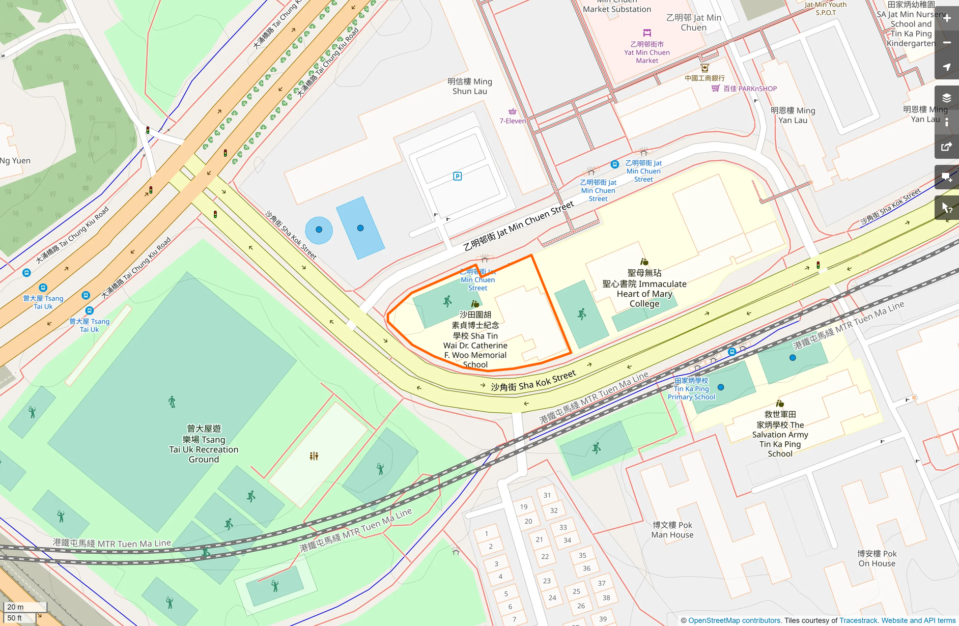 OSM: 沙田圍胡素貞博士紀念學校 Sha Tin Wai Dr. Catherine F. Woo Memorial School