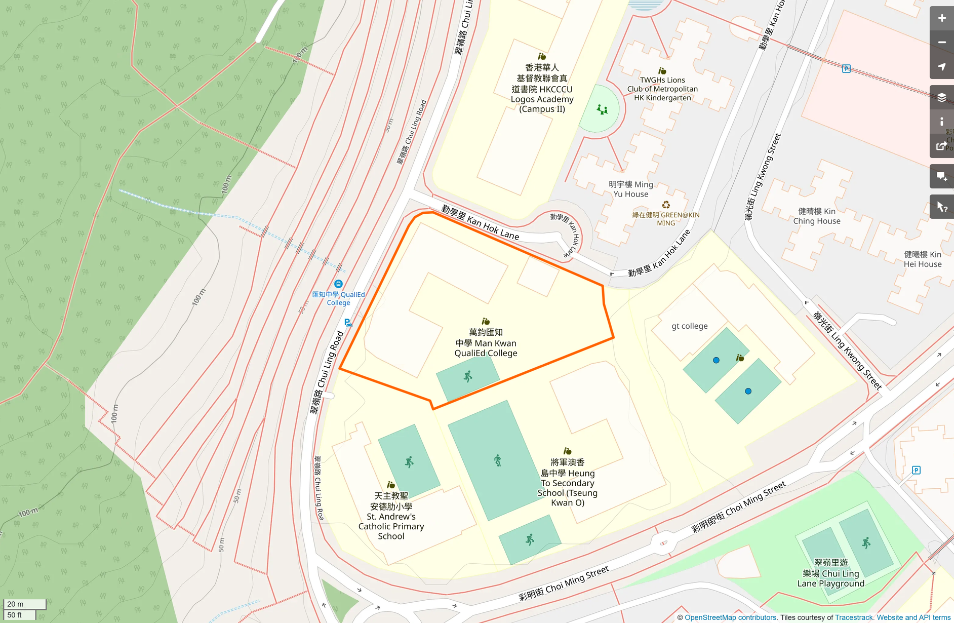 OSM: 萬鈞匯知中學 Man Kwan QualiEd College