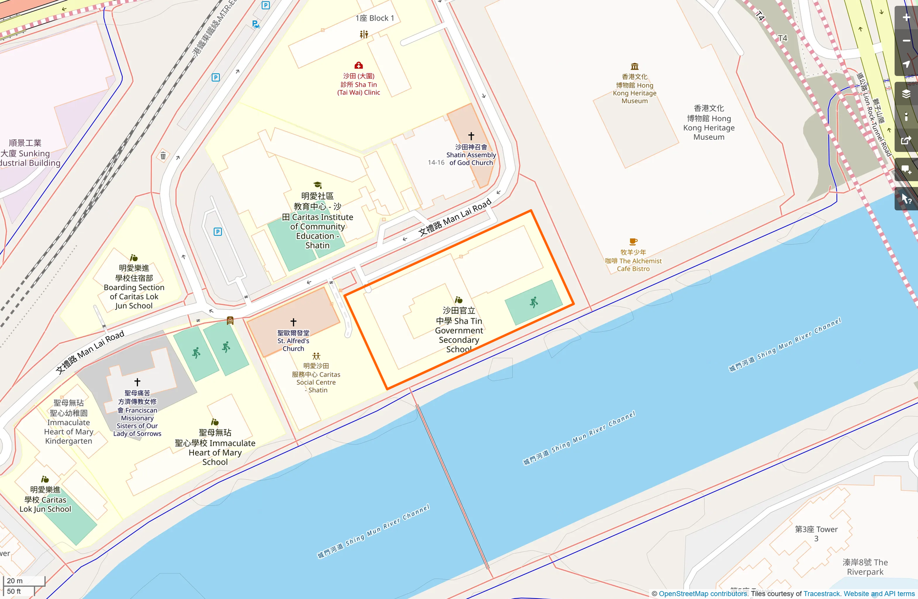 OSM: 沙田官立中學 Sha Tin Government Secondary School