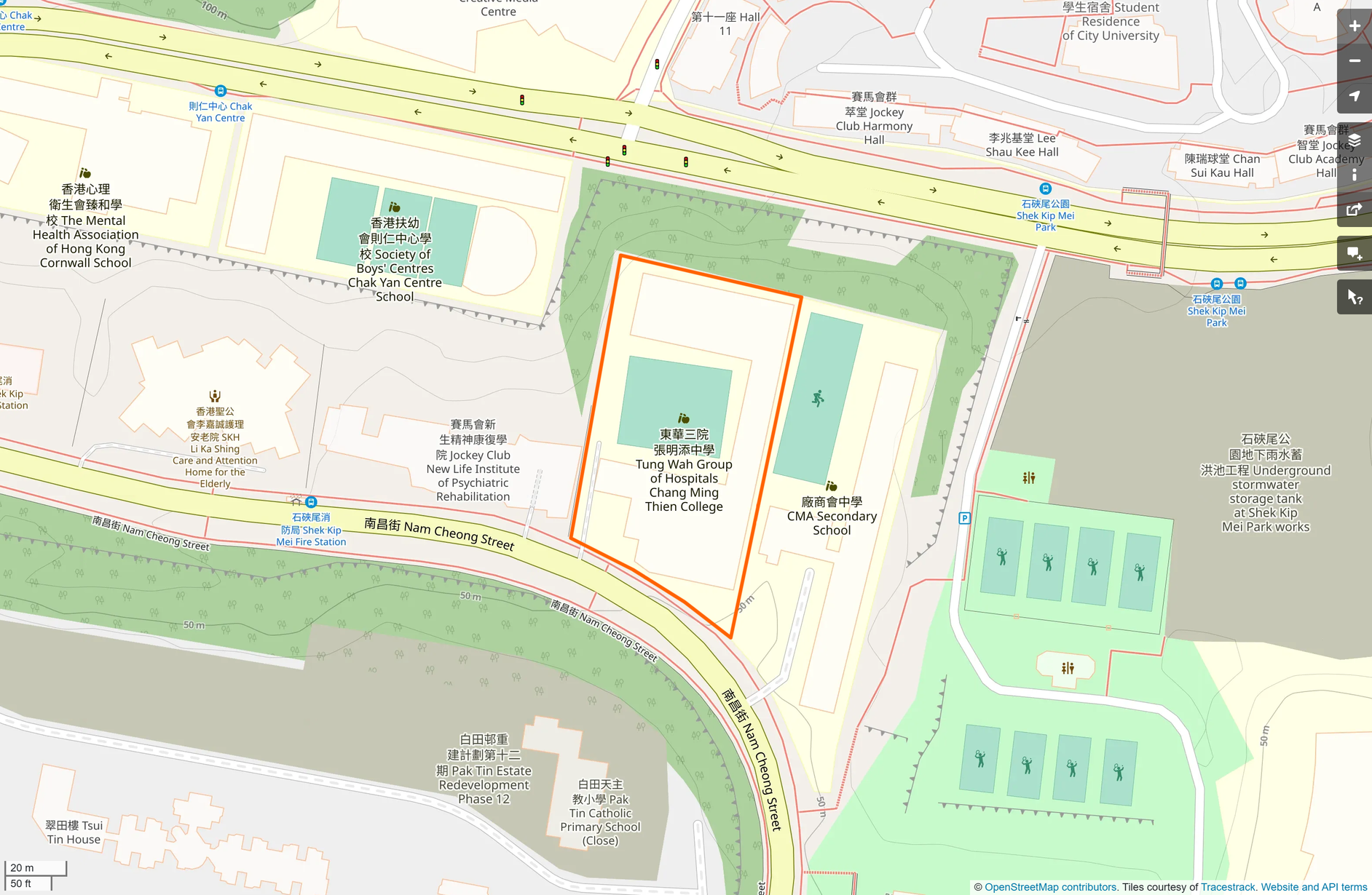 OSM: 東華三院張明添中學 TWGHs Chang Ming Thien College