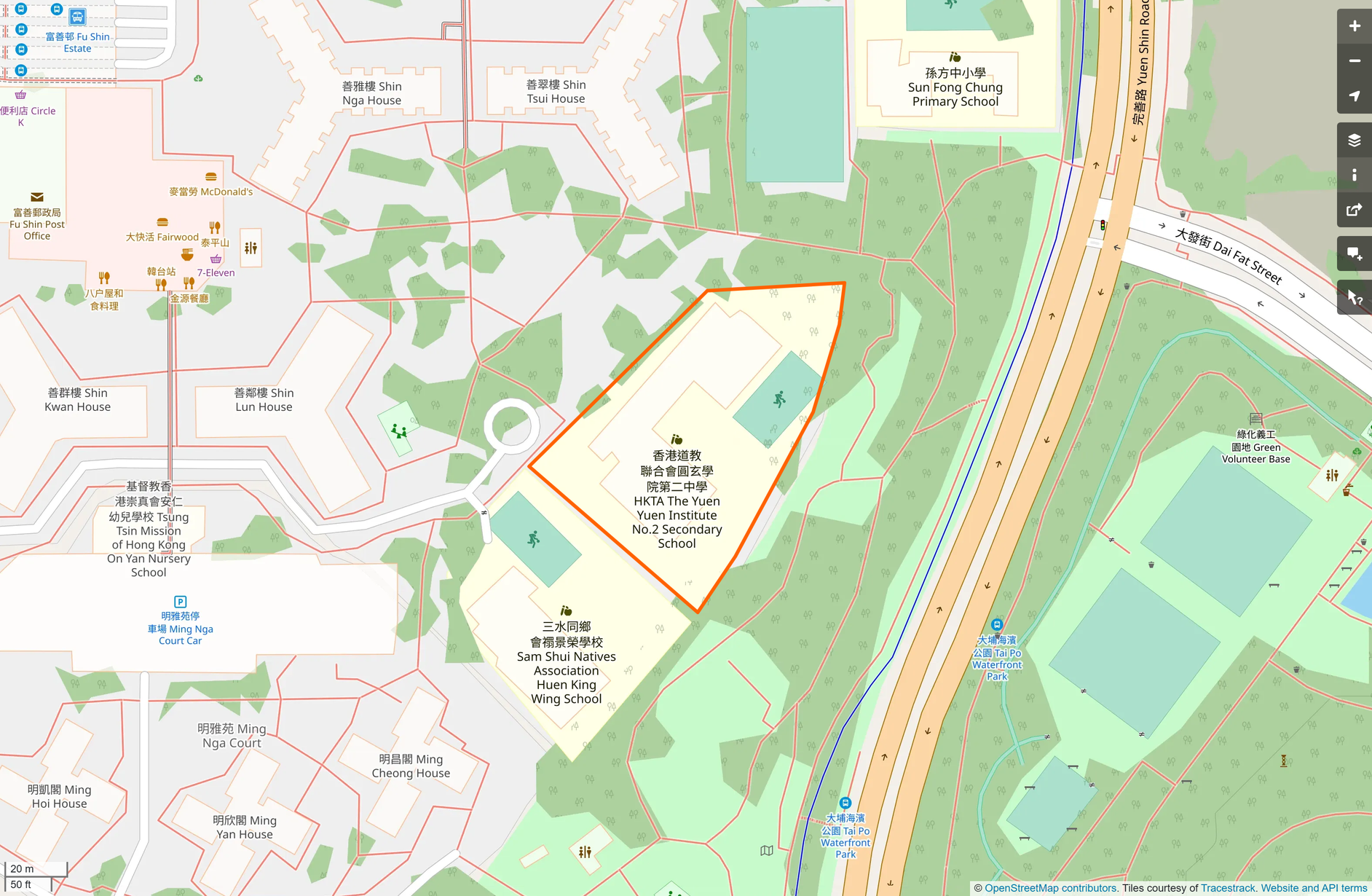 OSM: 圓玄學院第二中學 HKTA The Yuen Yuen Institute No.2 Secondary School