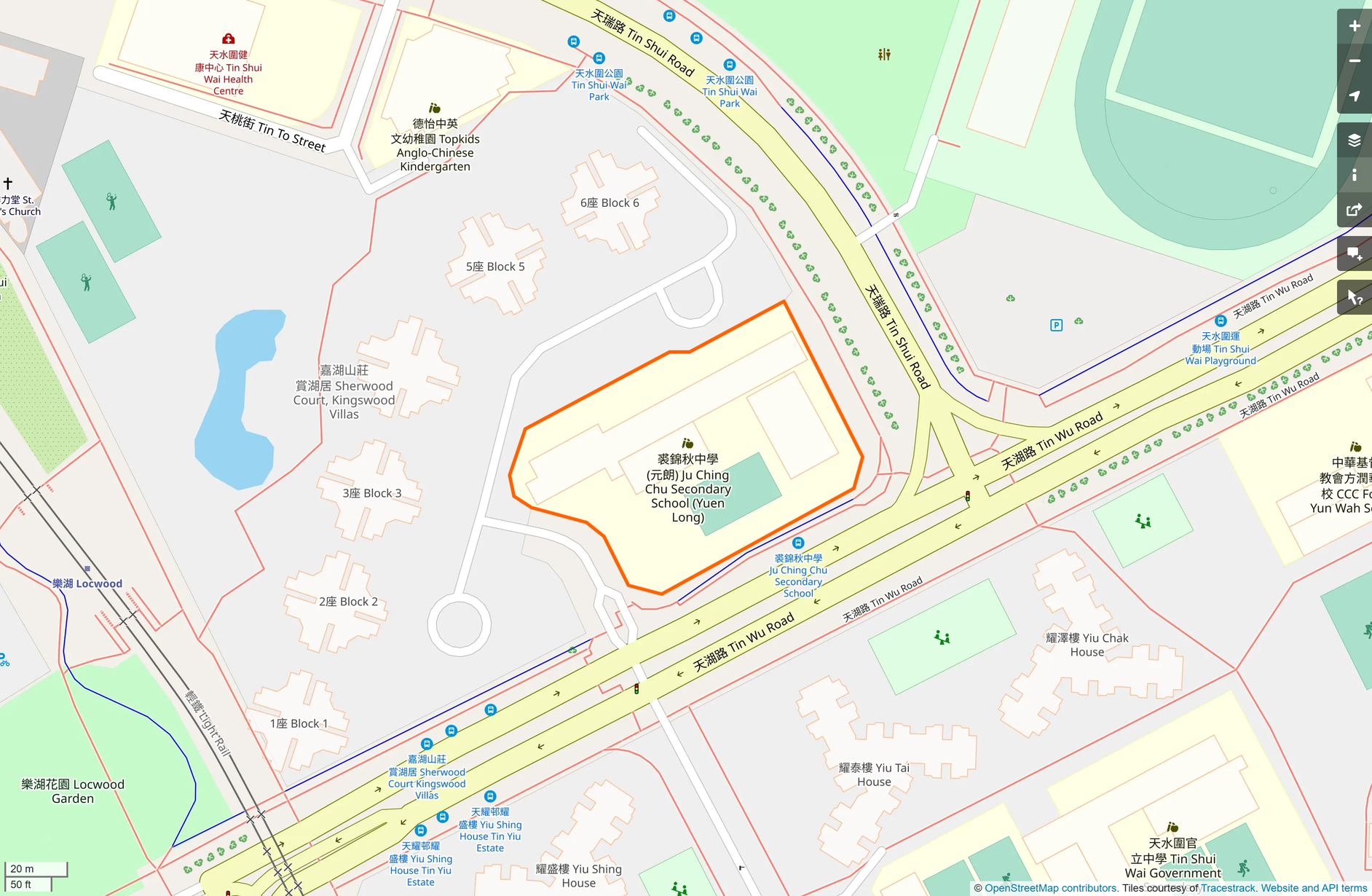 OSM: 元朗裘錦秋中學 Ju Ching Chu Secondary School (Yuen Long)