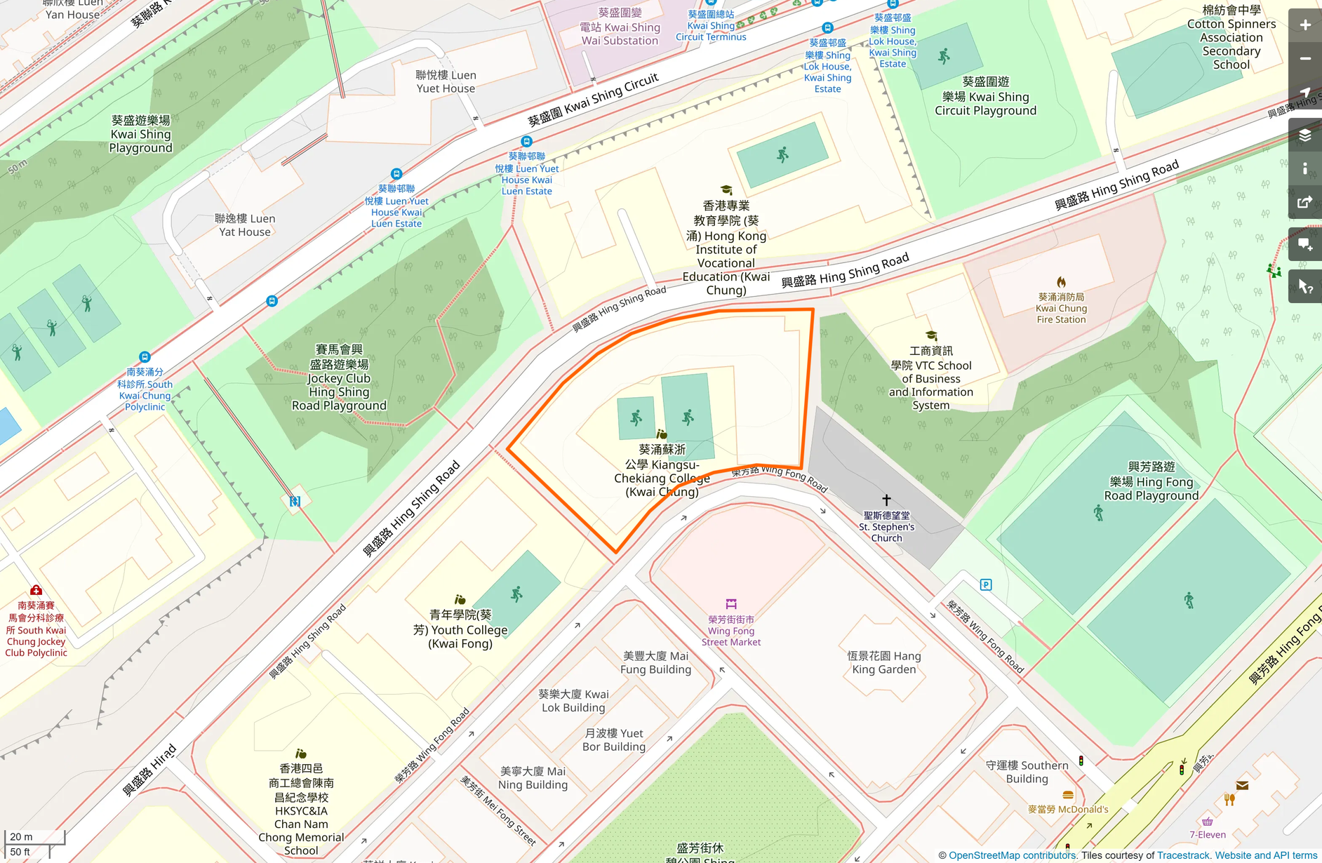 OSM: 葵涌蘇浙公學 Kiangsu-Chekiang College (Kwai Chung)