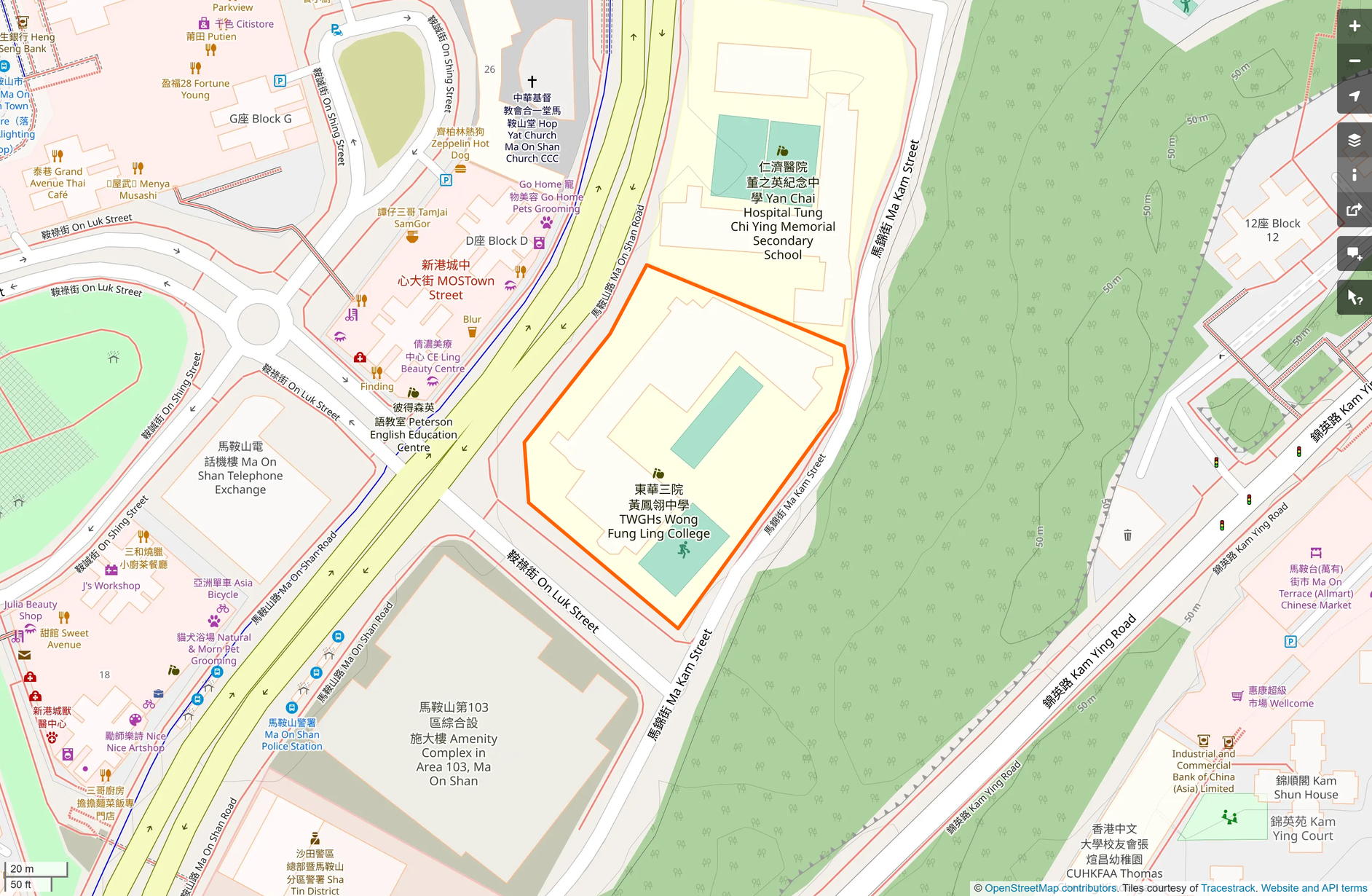 OSM: 東華三院黃鳳翎中學 TWGHs Wong Fung Ling College