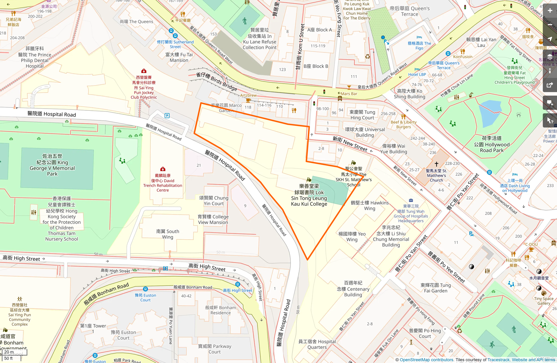 OSM: 樂善堂梁銶琚書院 Lok Sin Tong Leung Kau Kui College