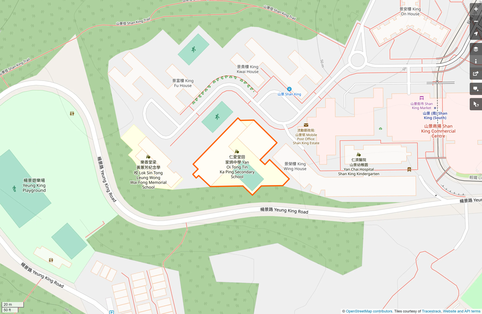 OSM: 仁愛堂田家炳中學 Yan Oi Tong Tin Ka Ping Secondary School
