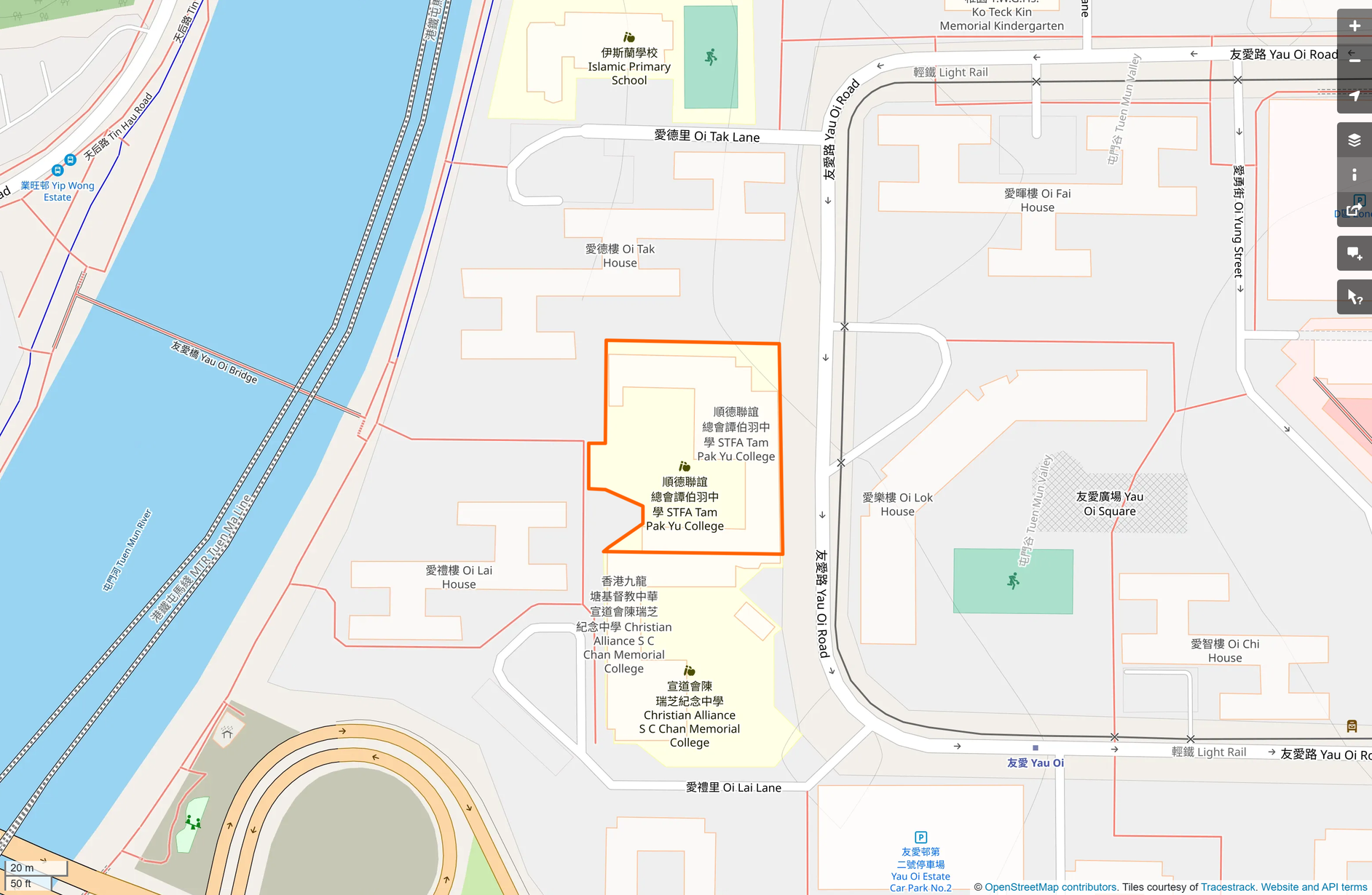 OSM: 順德聯誼總會譚伯羽中學 Shun Tak Fraternal Association Tam Pak Yu College
