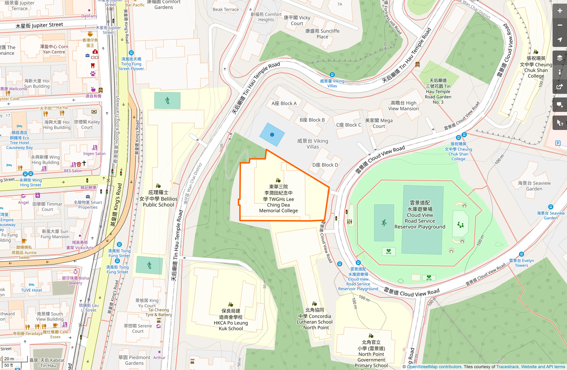 OSM: 東華三院李潤田紀念中學 TWGHs Lee Ching Dea Memorial College
