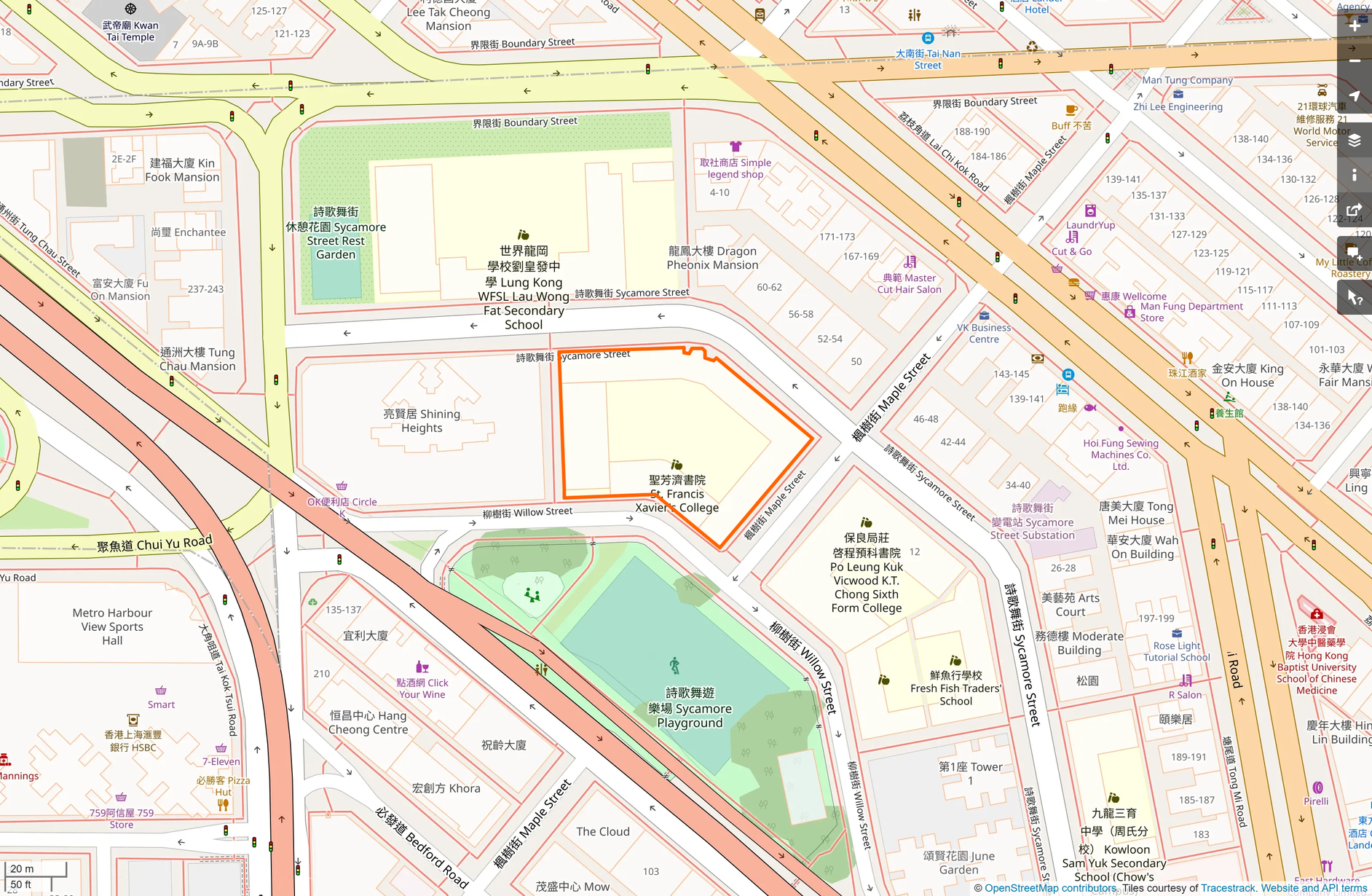 OSM: 聖芳濟書院 St. Francis Xavier's College