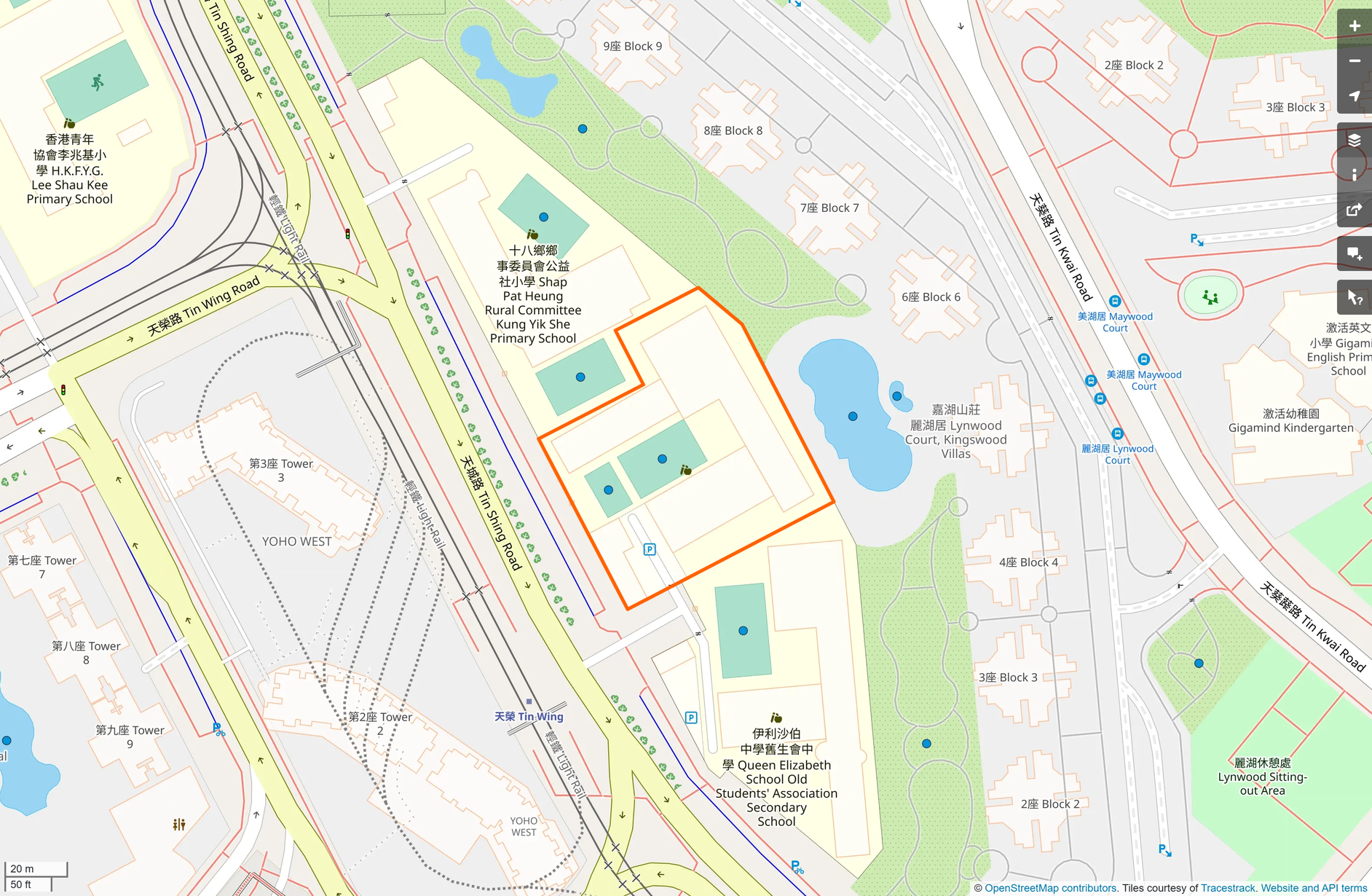 OSM: 十八鄉鄉事委員會公益社中學 SPHRC Kung Yik She Secondary School