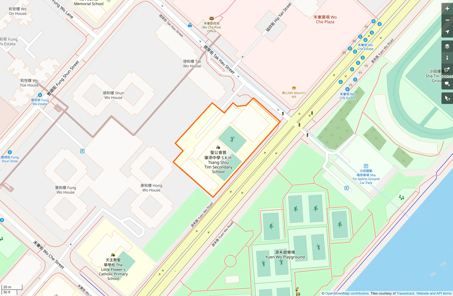 OSM: 聖公會曾肇添中學 SKH Tsang Shiu Tim Secondary School