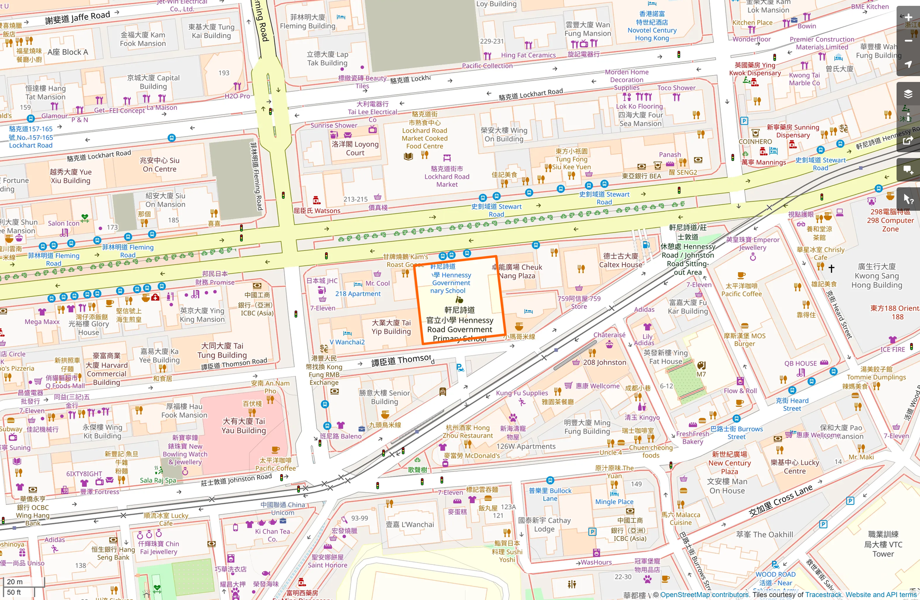 OSM: 軒尼詩道官立小學 Hennessy Road Government Primary School
