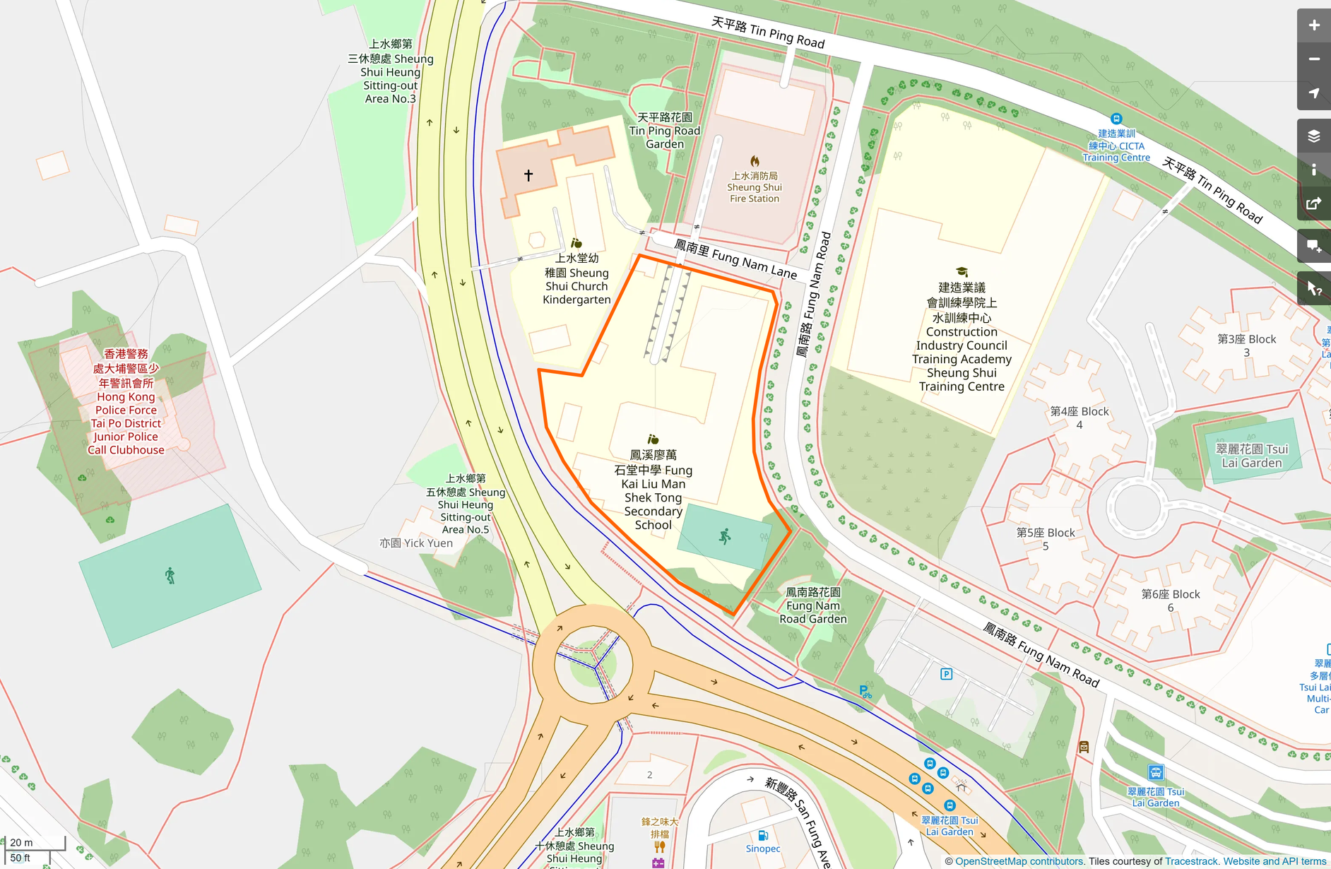 OSM: 鳳溪廖萬石堂中學 Fung Kai Liu Man Shek Tong Secondary School