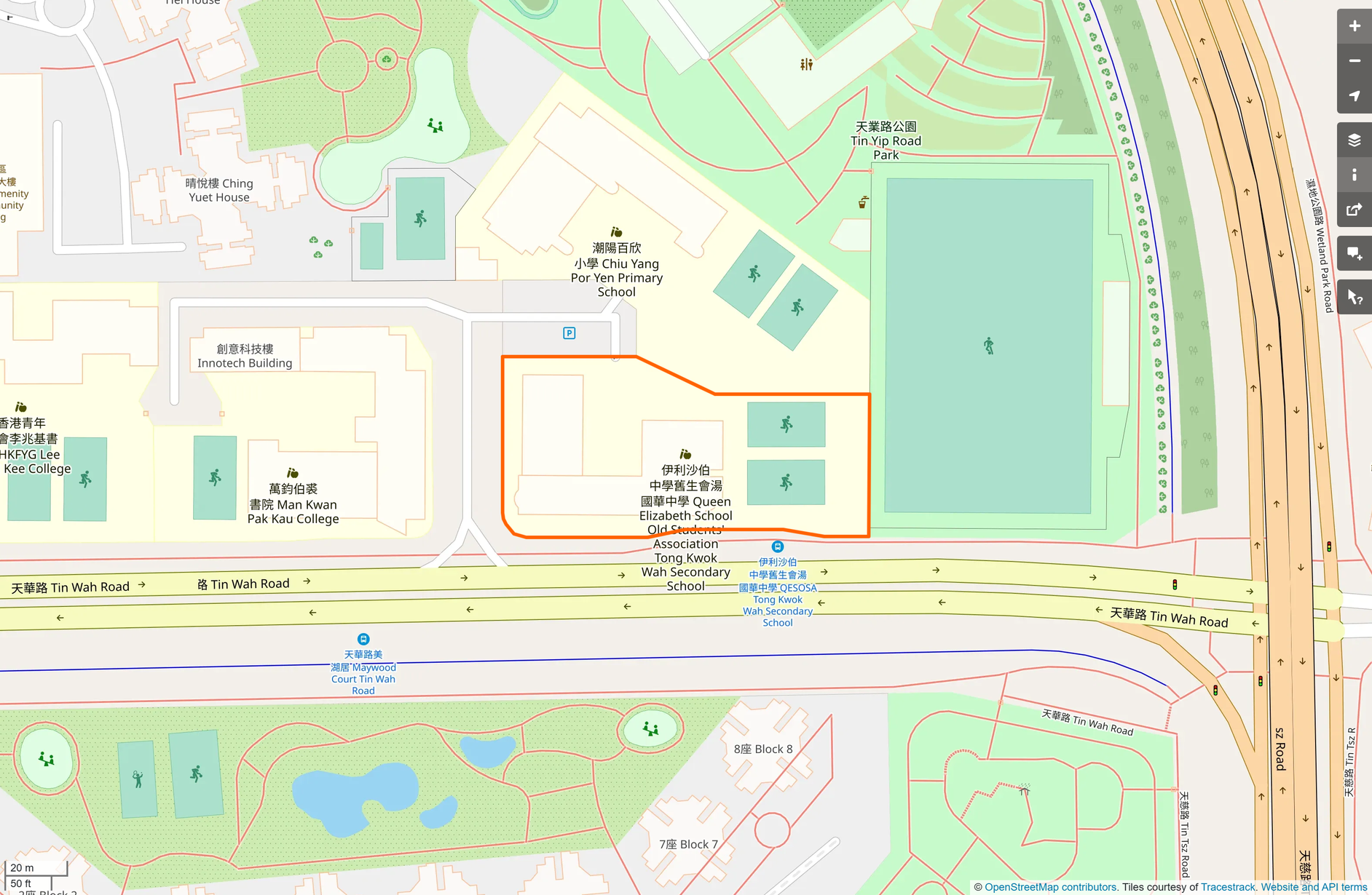 OSM: 伊利沙伯中學舊生會湯國華中學 Queen Elizabeth School Old Students' Association Tong Kwok Wah Secondary School
