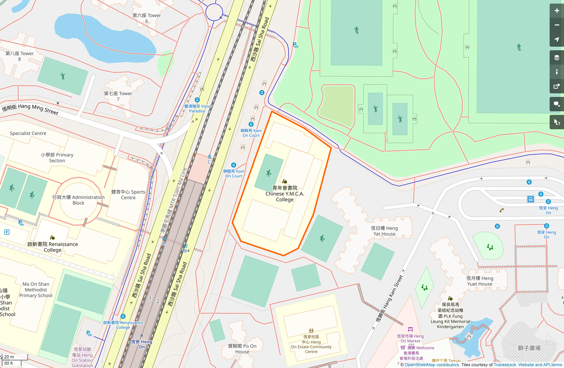OSM: 青年會書院 Chinese YMCA College