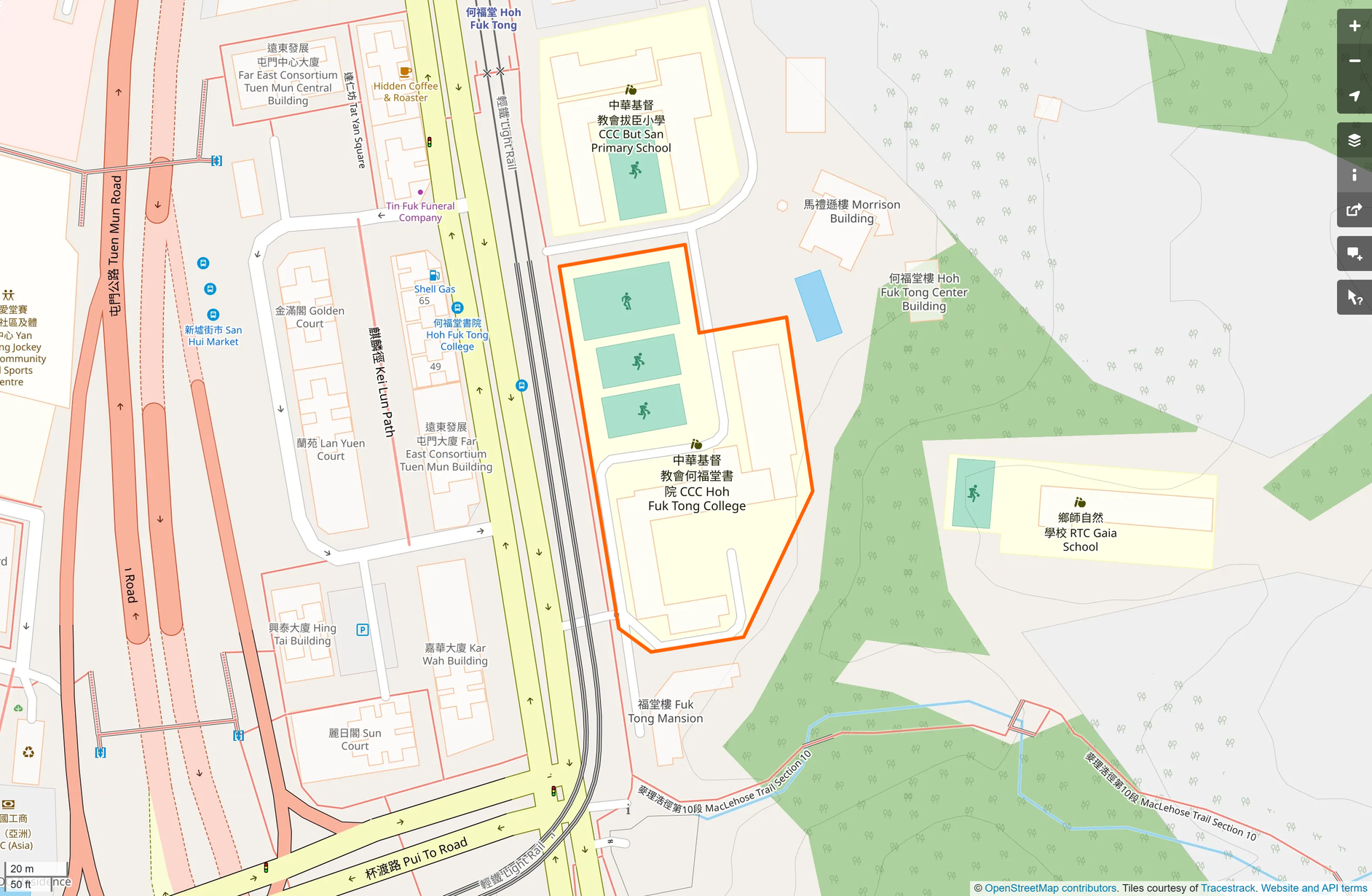 OSM: 中華基督教會何福堂書院 CCC Hoh Fuk Tong College