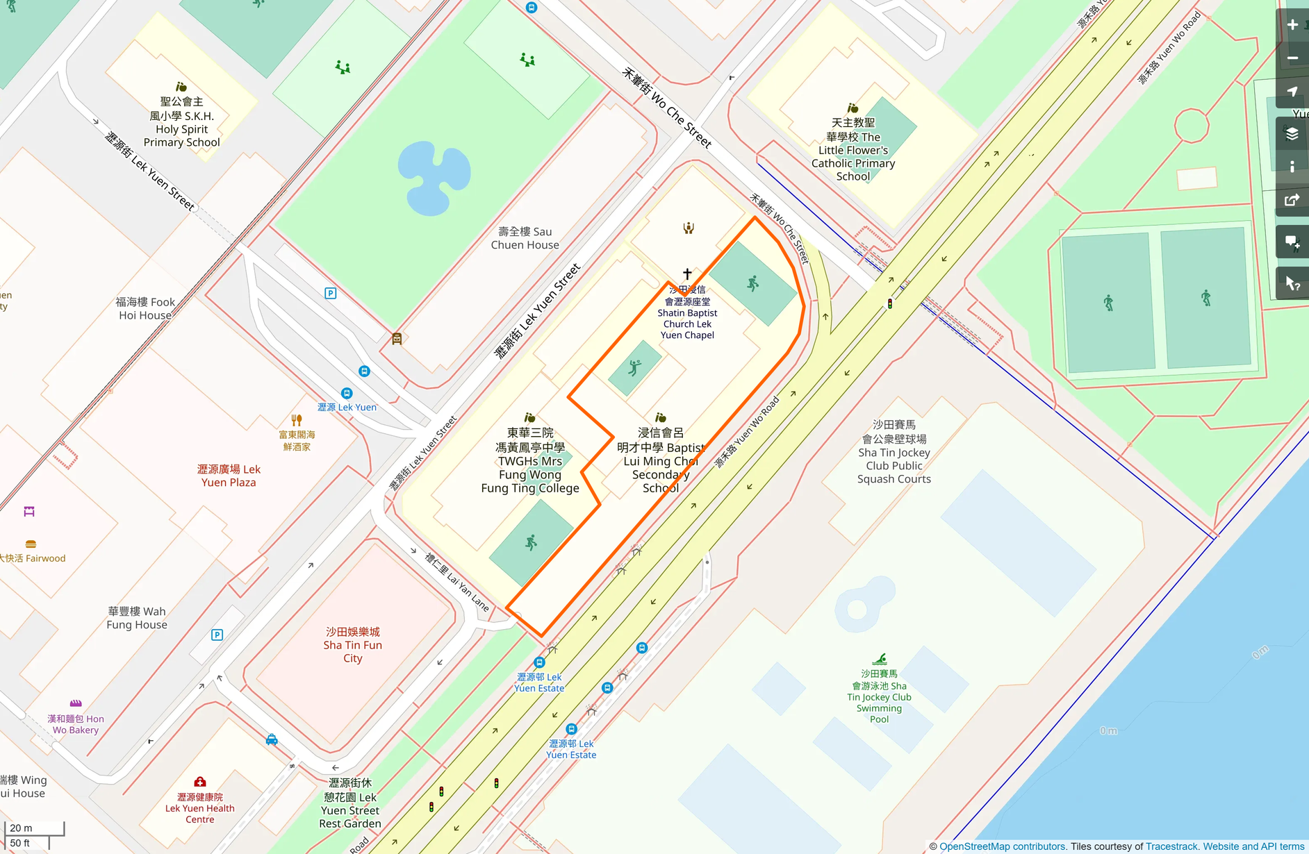 OSM: 浸信會呂明才中學 Baptist Lui Ming Choi Secondary School