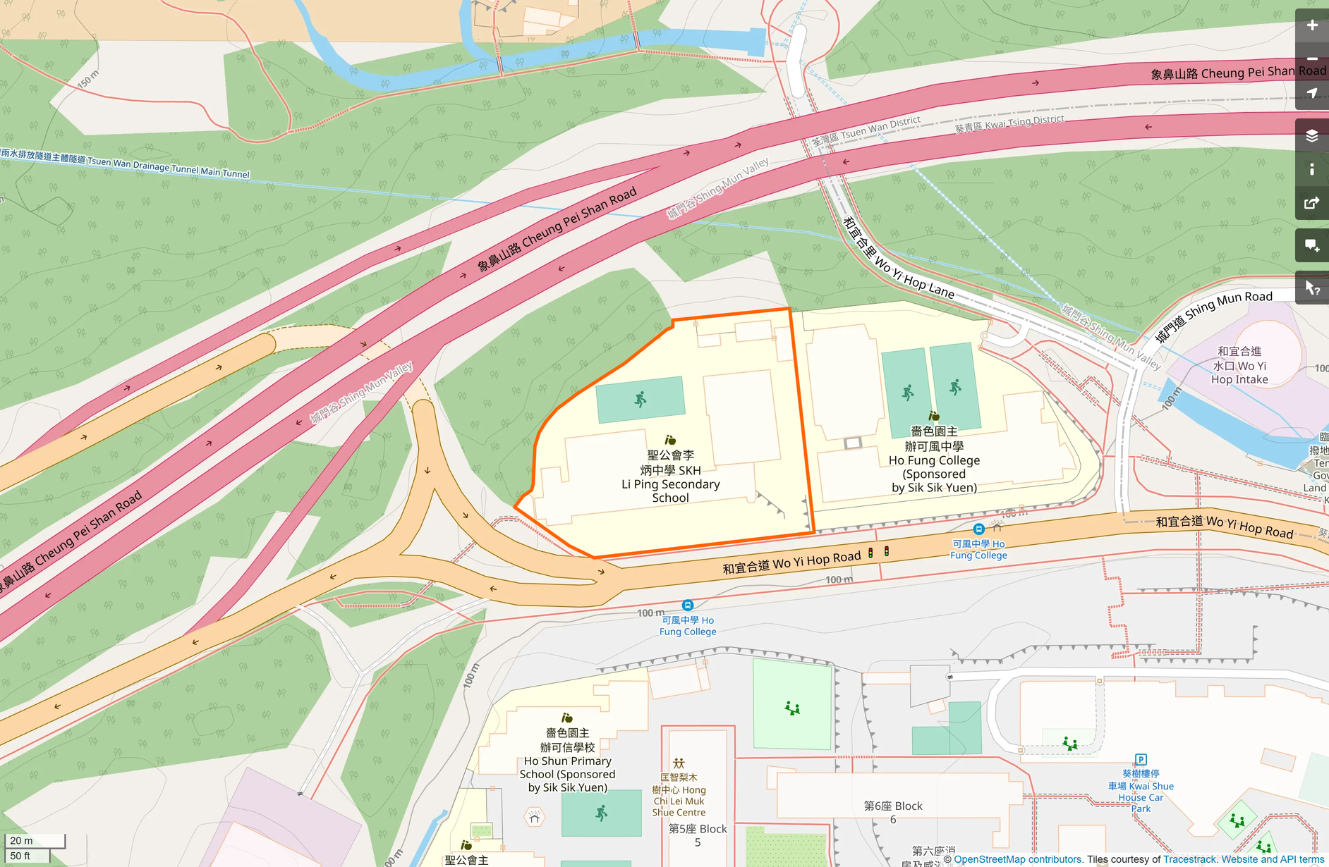 OSM: 聖公會李炳中學 SKH Li Ping Secondary School