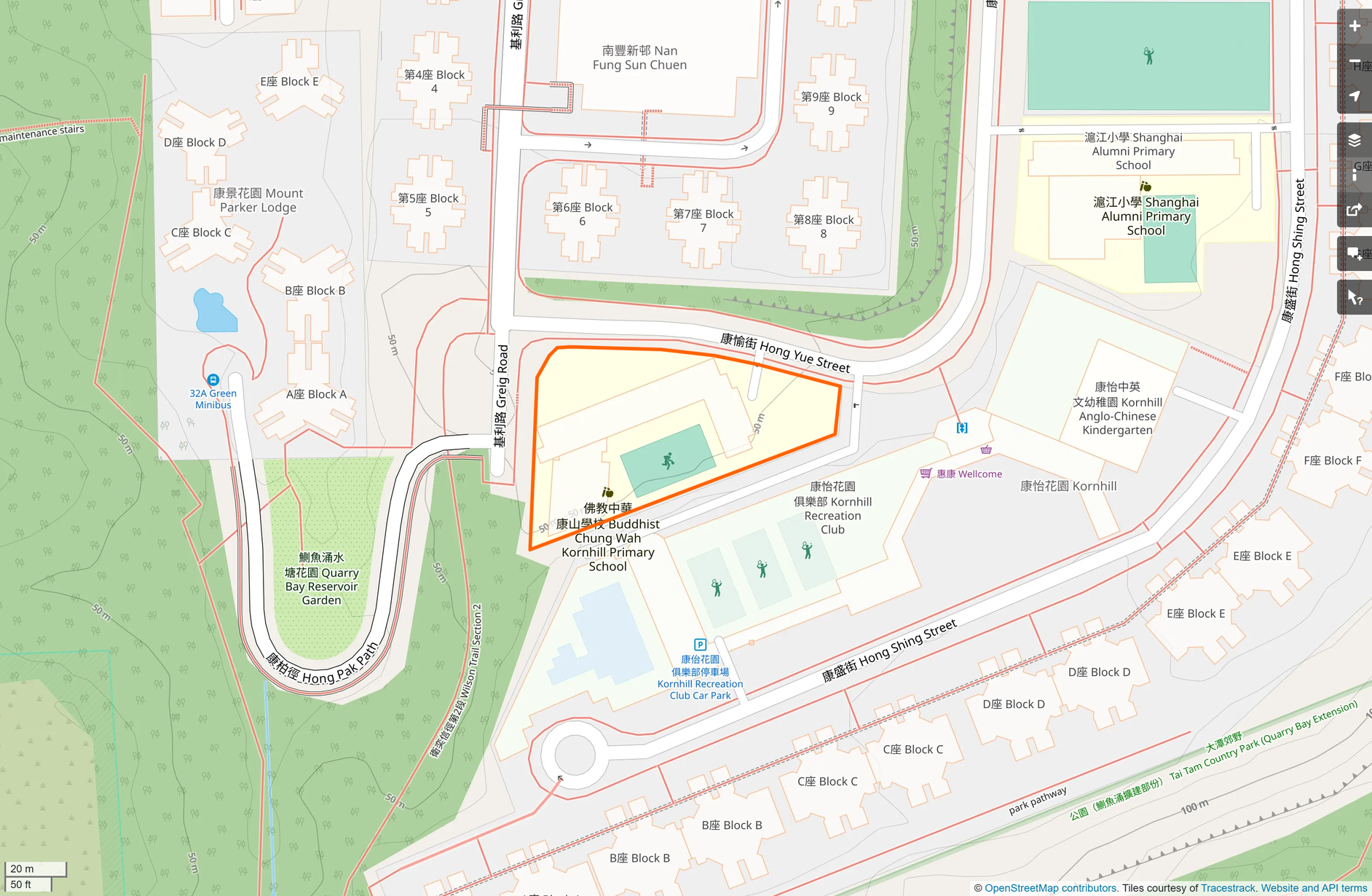 OSM: 佛教中華康山學校 Buddhist Chung Wah Kornhill Primary School