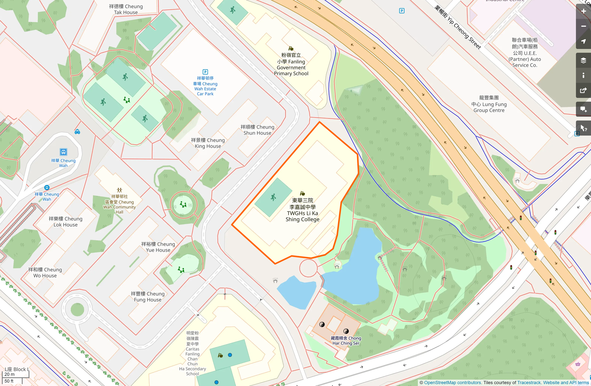 OSM: 東華三院李嘉誠中學 TWGHs Li Ka Shing College