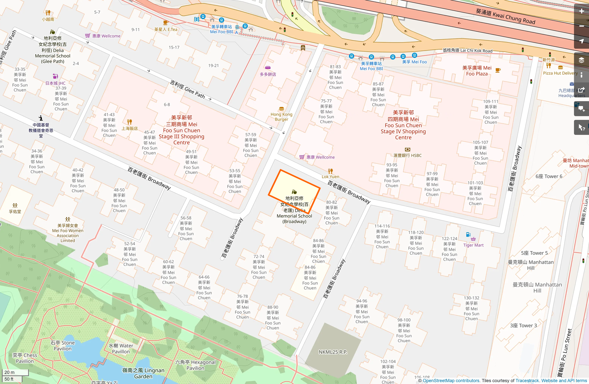 OSM: 地利亞修女紀念學校(百老匯) Delia Memorial School (Broadway)